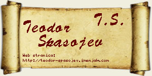 Teodor Spasojev vizit kartica